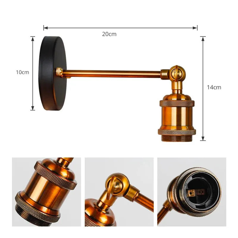 Industrielle Edison Wandleuchte für das Schlafzimmer
