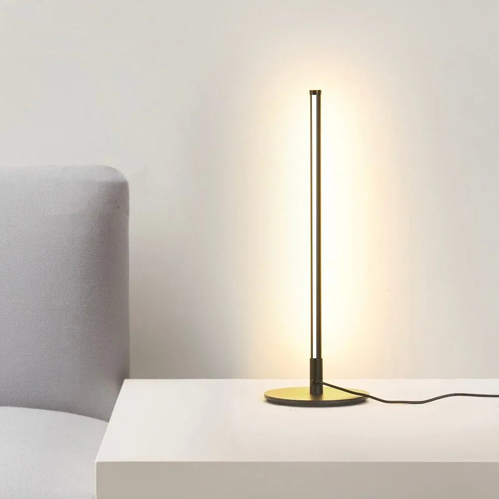 LED-Nachttischlampe Schwarz