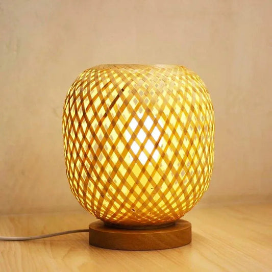 Nachttischlampe Bambus Kugel