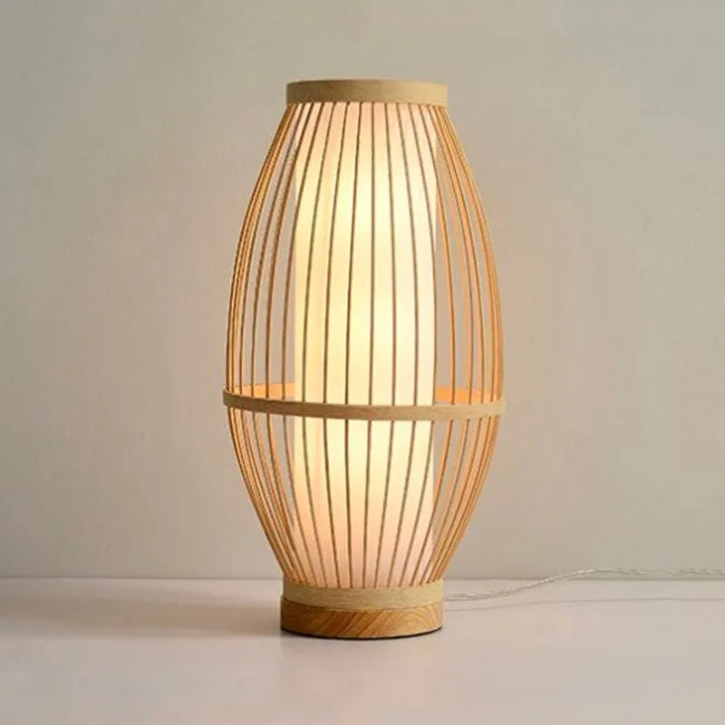 Nachttischlampe Bambus Laterne