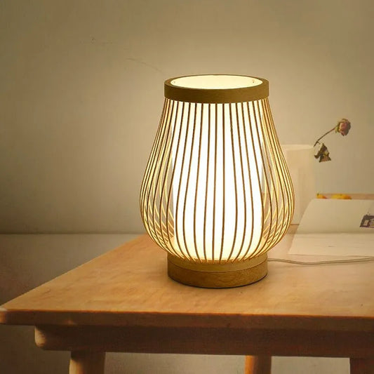Nachttischlampe Bambus Laterne