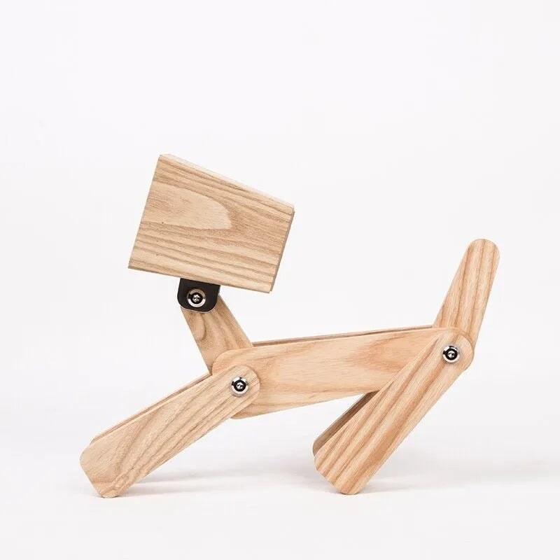 Nachttischlampe Hund Holzform