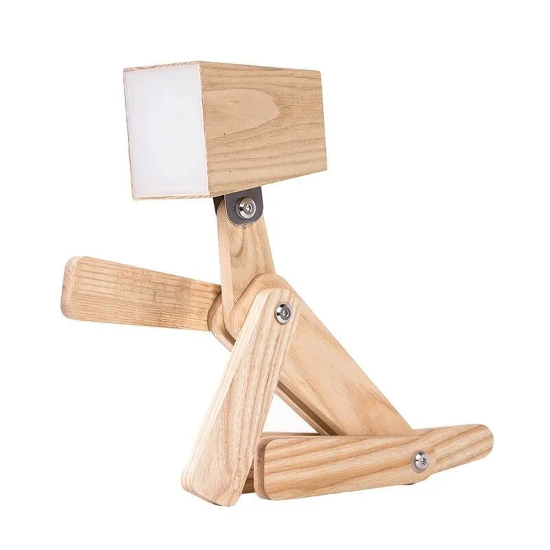 Nachttischlampe Hund Holzform