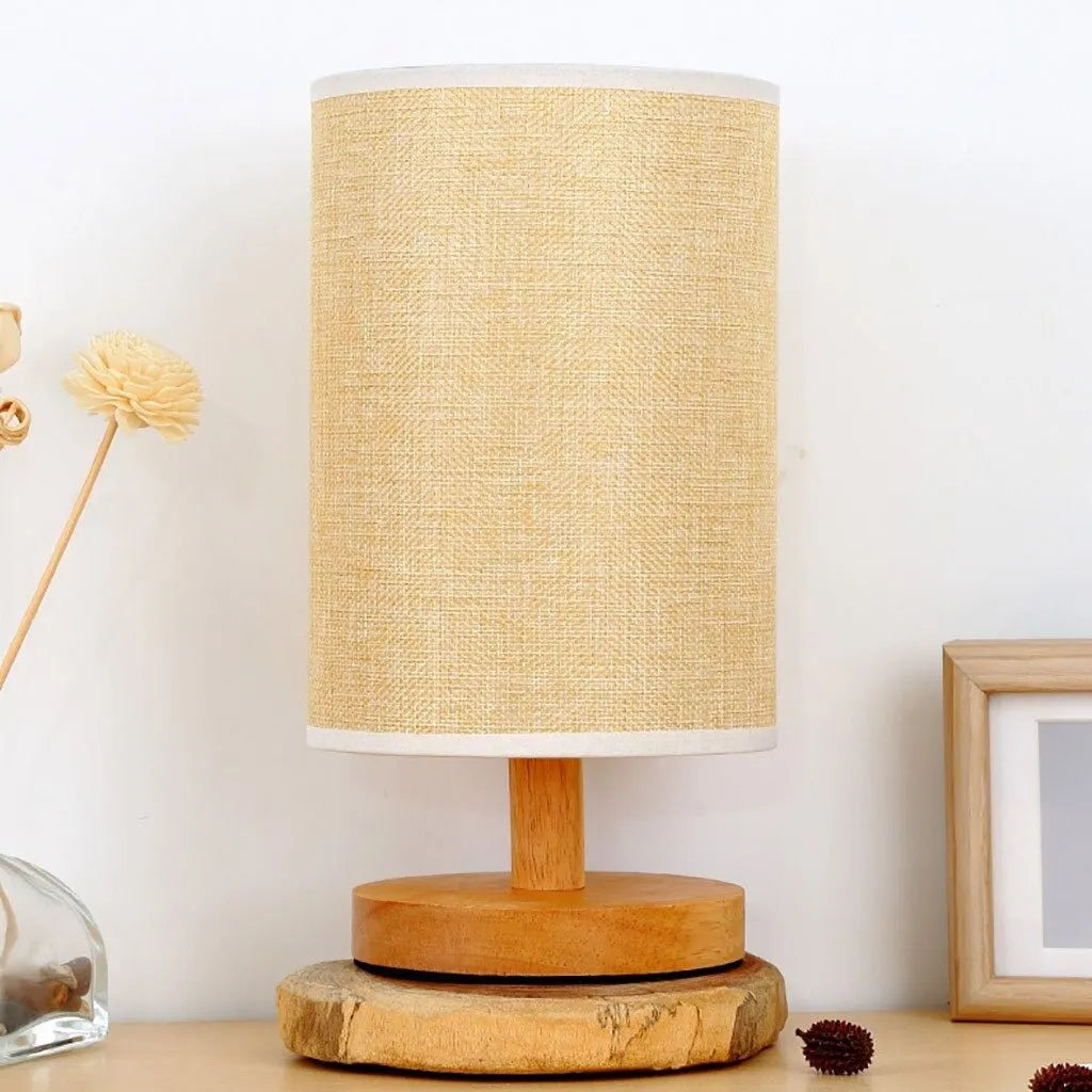 Nachttischlampe Skandinavisches Holz