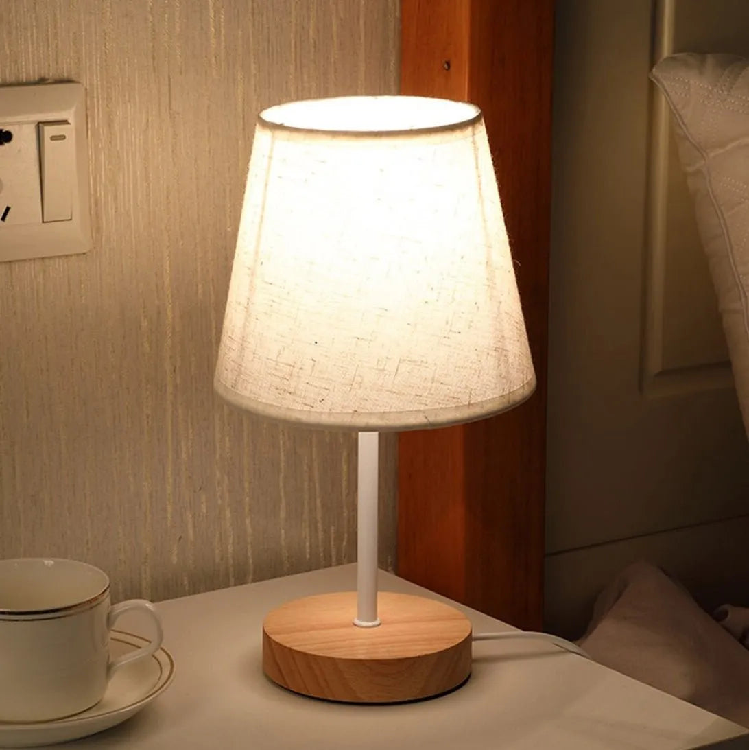 Nachttischlampe Skandinavisches Holz Stella