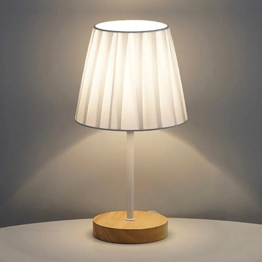 Nachttischlampe Skandinavisches Holz Stella