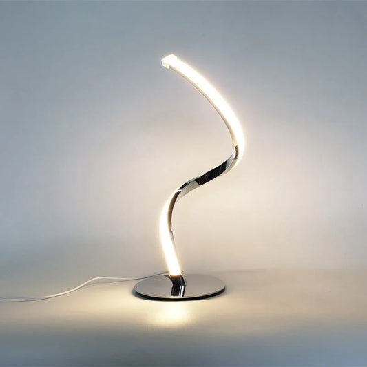 Nachttischlampe Spiraldesign