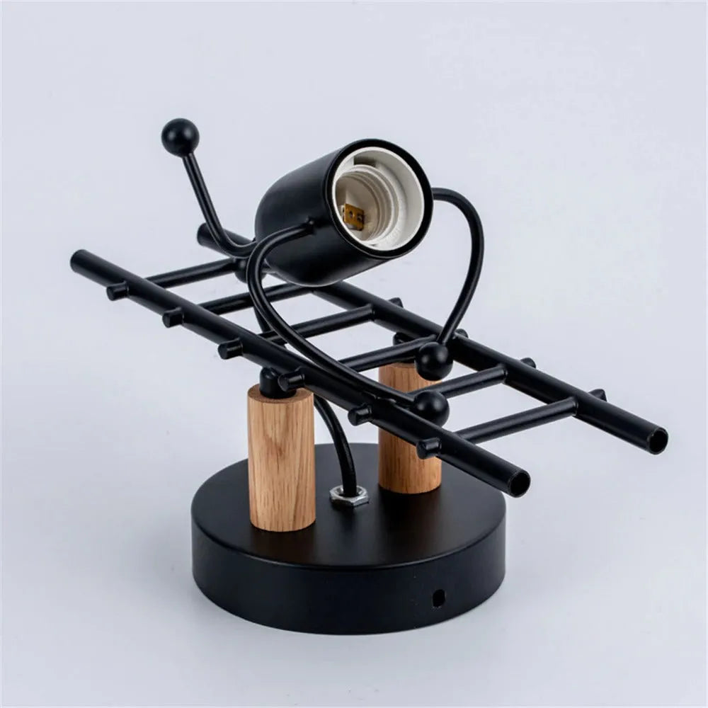 Originale industrielle Wand Nachttischlampe