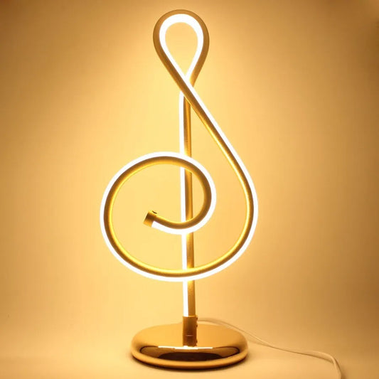 Originelle Nachttischlampe Goldene Note
