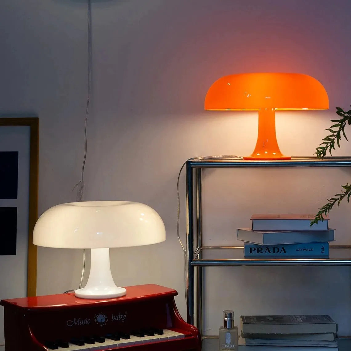 Vintage Nachttischlampe in Pilzform