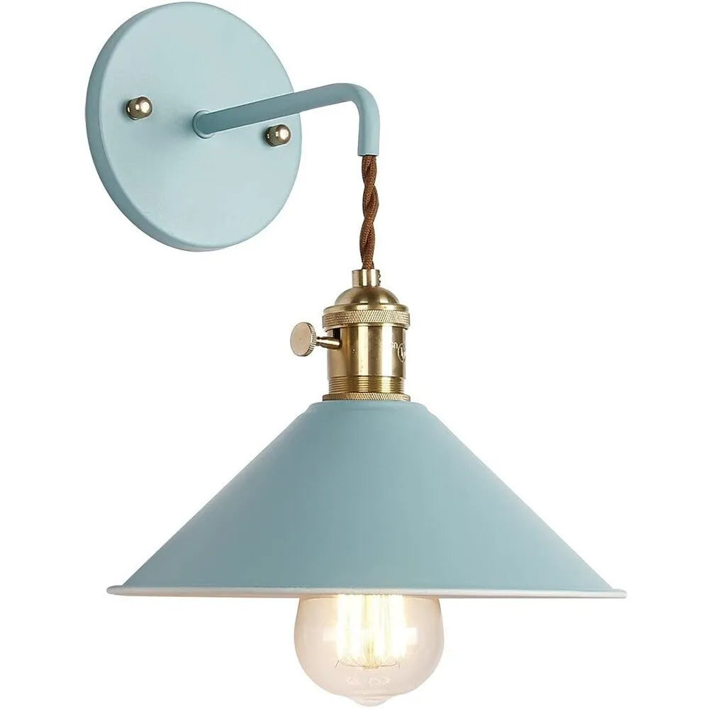 Vintage Wand-Nachttischlampe aus Metall