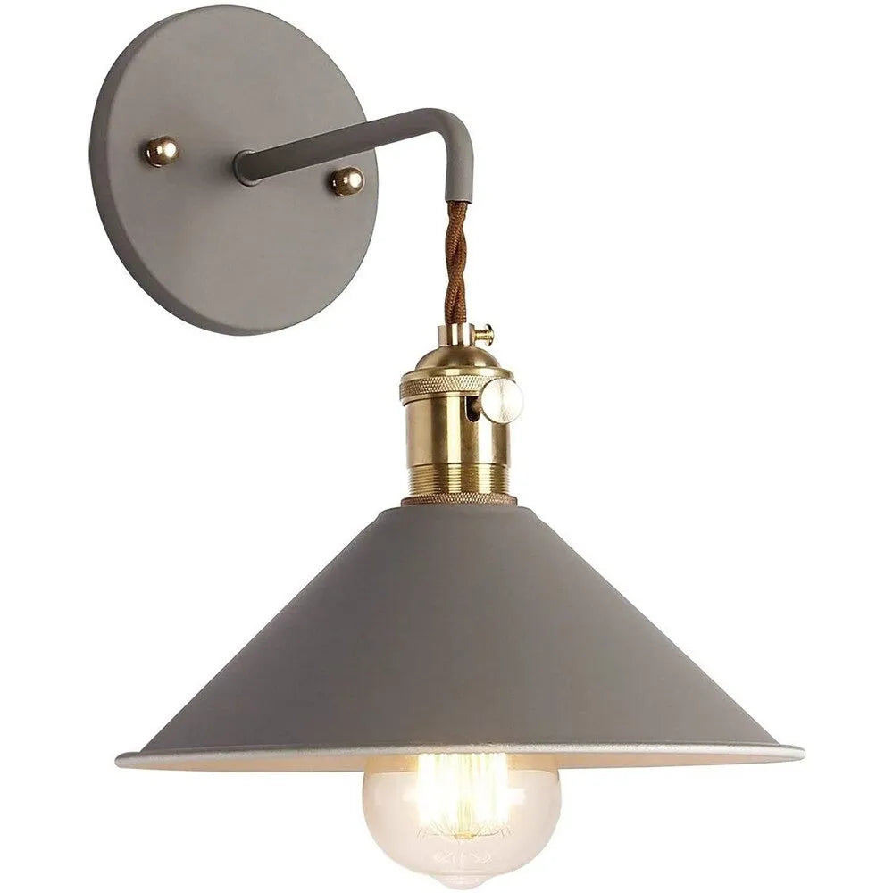 Vintage Wand-Nachttischlampe aus Metall
