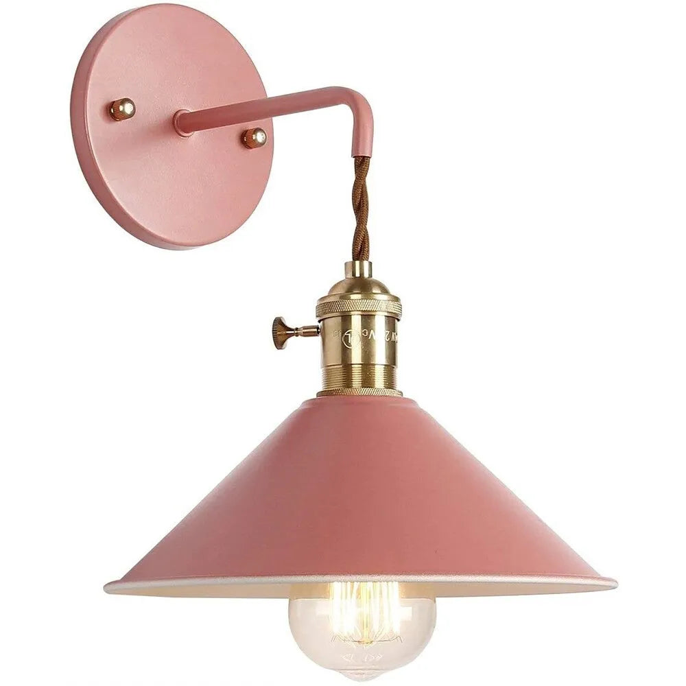 Vintage Wand-Nachttischlampe aus Metall