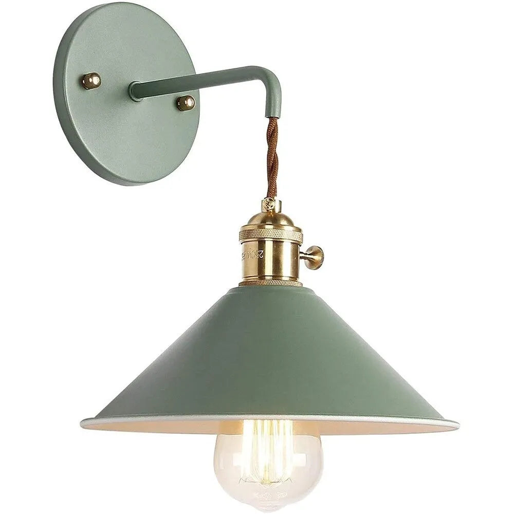 Vintage Wand-Nachttischlampe aus Metall