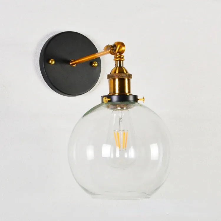 Vintage Wandleuchte aus Glas