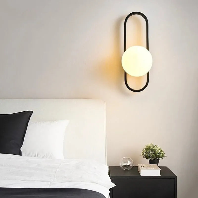 Wandleuchte Nachttischlampe im Kreisdesign
