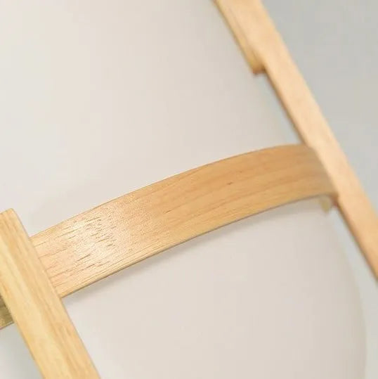 Japanische Nachttischlampe aus Holz