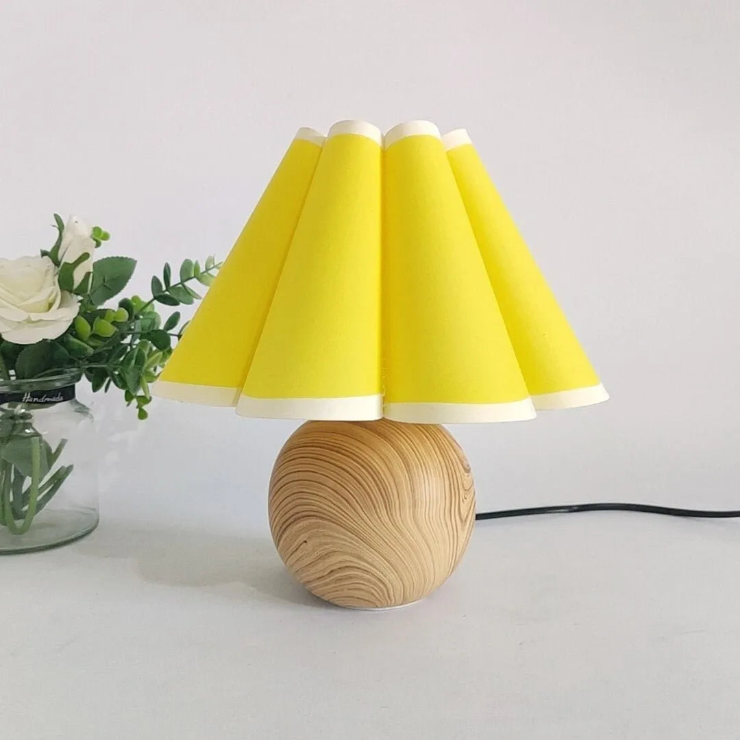 Nachttischlampe Vintage Holz