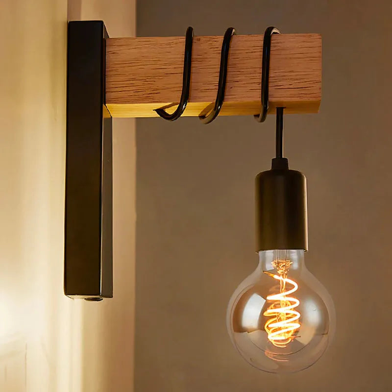 Quadratische Industrielle Wandleuchte für das Schlafzimmer