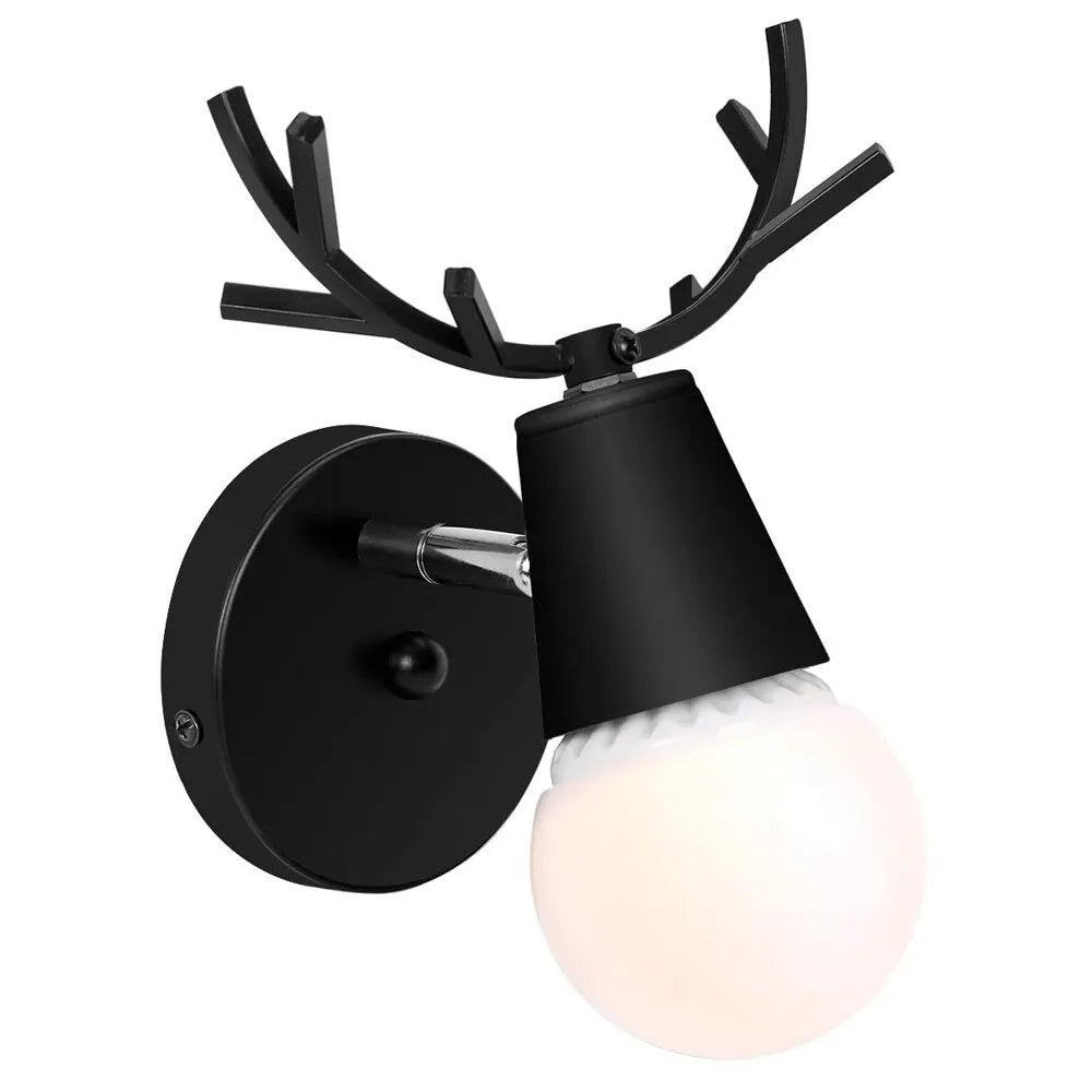 Wandnachttischlampe Hirschgeweih